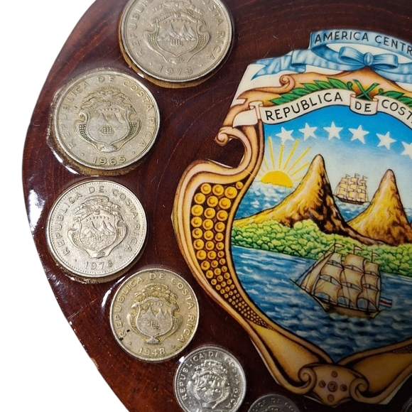 Costa Rica Coin Collection Plaque - Picture 2 of 7